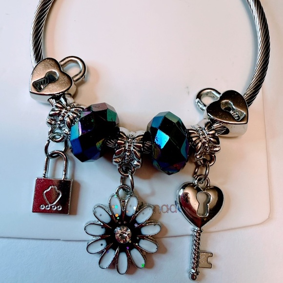 Stainless Steel Charm Bracelet - Picture 3 of 5